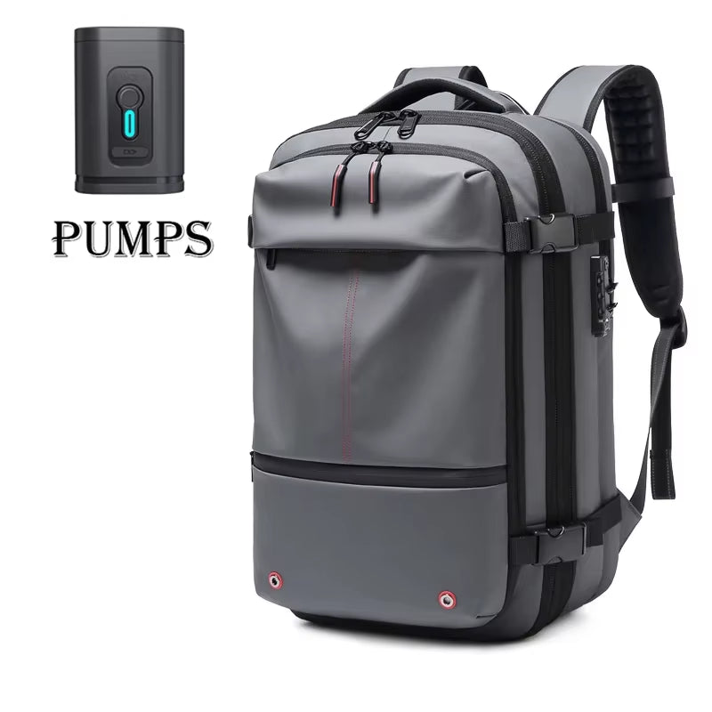 Men Travel Backpack Vacuum Compression Laptop Backpack 17 Inch Extended Large Capacity School Backpack Hiking Business Backpack